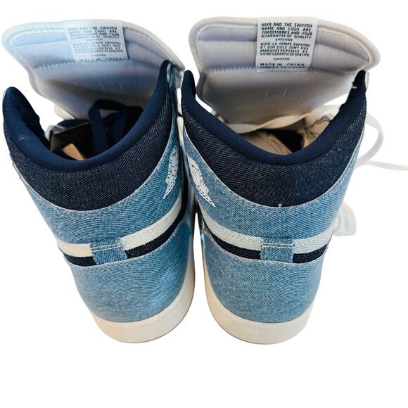 Nike Air Jordan 1 High OG Men’s Size 10 Denim Blue White Black  - Retro Style - Picture 3 of 7